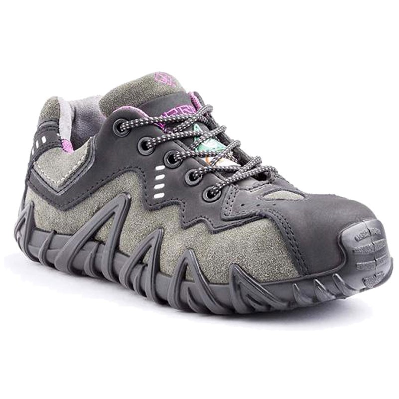 Spider Work Shoe, Composite Toe, Puncture Resistant Sole, Black/Purple, Women's Size 9