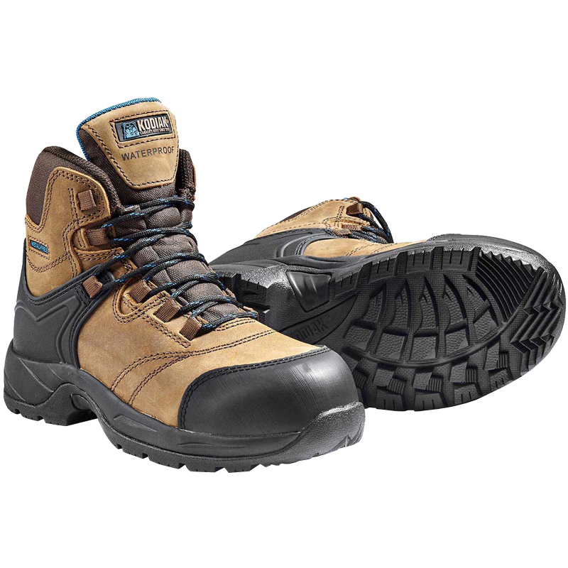 Journey Work Boot, Composite Toe, Puncture Resistant Sole, Brown, Women's Size 8