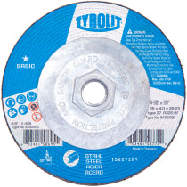 4-1/2" x 1/8" x 5/8-11 A30S-BF T27 Grinding Wheel for Carbon Steel (Max RPM: 13,300)