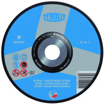 6" x .045" x 7/8" A46Q-BF Type 1 Tyrolit™ Basic 2-in-1 Cut Off Wheel (Max RPM: 10,200)