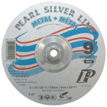 9" x 1/4" x 5/8"-11 A24S Type 27 Aluminum Oxide Grinding Wheel for Iron & Steel (Max RPM: 6,500)
