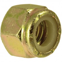 1/2-13 Grade 8 Zinc Yellow Plated Nylon Lock Nut