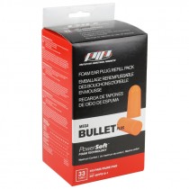 Mega Bullet™ Plus Earplugs, 33 dB NRR, Orange PU Foam, 250 Pair / Bulk Refill Pack, Uncorded