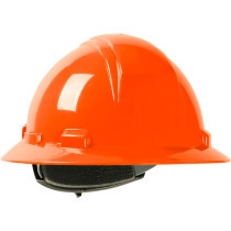 641 Hard Hat, Full Brim, 4-Point Wheel Ratchet Suspension, Orange