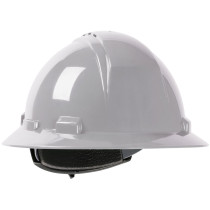 641 Vented Hard Hat, Full Brim, 4-Point Wheel Ratchet Suspension, Gray
