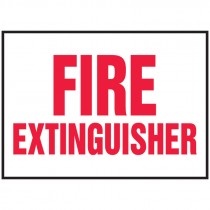 5" x 7" Fire Extinguisher Label/Sign, Adhesive Vinyl, 5 per Pack