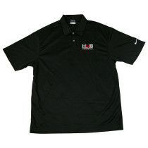 Nike Golf Dri-FIT Black Polo with Embroidered HUB Logo, 2XL