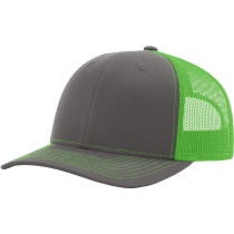 TRUCKERS CAP - CHARCOAL/NEON GREEN