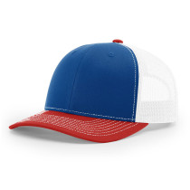 Richardson® Trucker Cap, Mesh Back, Pinlock Adjustment, Royal/White/Red