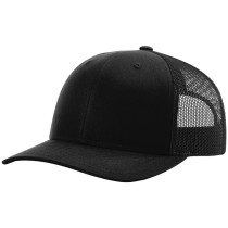 Solid Black Trucker Cap