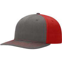 Charcoal/Red Twill Back Trucker Cap