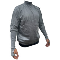 No Zip Pullover Cut Resistant Jacket, 2.5" Collar, Mesh Back, 3XL