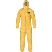 ChemMax® 1 Bound Seam Coverall - Hood, Elastic Wrist/Ankle, Storm Flap Over Zipper, Large