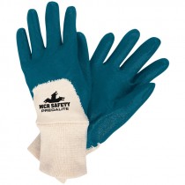 Interlock Glove, Knit Wrist, 3/4 Coverage Light Nitrile Coat, Medium