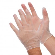 4 Mil Basic Vinyl Gloves, Powdered, Small