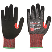 13 Gauge HPPE Cut Resistant Glove, Nitrile MicroSurface Grip, TouchScreen Compatible, Large