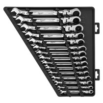 MILWAUKEE 48-22-9513 15pc Metric Flex Head Ratcheting Combination Wrench