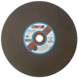 20" x 3/16" x 1" A24R-BF Type 1 Chop Saw Wheel, For Steel (Max RPM: 3,100)