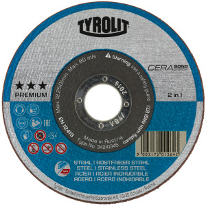 4-1/2" x .045" x 7/8" Type 1 Cerabond™ 2-In-1 Cut Off Wheel For Steel / Stainless