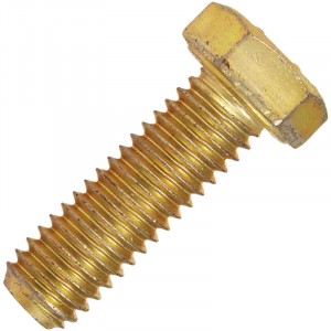 5/8"-11 x 1-1/2" Hex Cap Screw Grade 8 Yellow Zinc Finish