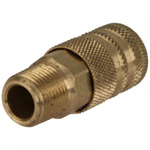 1/4" Body x 3/8" MPT Brass Coupler