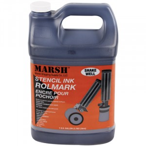 Roller Stencil Ink, Black, 1 Gallon