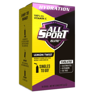 All Sport® Elite™ Electrolyte - Hydration - Performance Powder Sticks, For 16.9 - 20 Oz. Serving Size, Lemon Twist