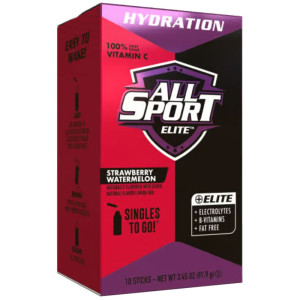 All Sport® Elite™ Electrolyte - Hydration - Performance Powder Sticks, For 16.9 - 20 Oz. Serving Size, Strawberry Watermelon