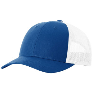 Low Pro Trucker Cap, Split Royal Blue/White