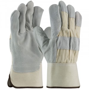 Better Single Palm Leather Work Glove, Safety Cuff, Small