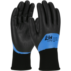 Blue PolyKor™ Blended Glove, Acrylic Lining, Black Nitrile Coated Palm, Touchscreen Compatible, X-Large