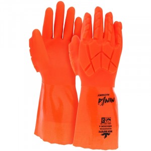 14" Ninja® Alchemy Impact Resistant, Double Coated PVC Coated Glove, X-Large