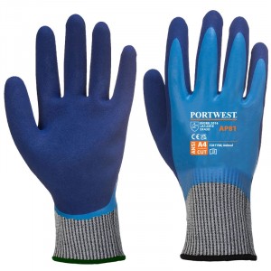 13 Gauge HPPE Cut Resistant Glove, Full Smooth Latex Coat & Latex MicroSurface Grip, X-Large