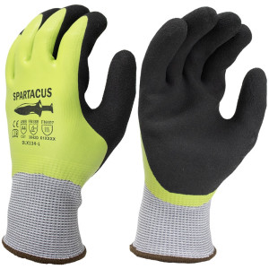 13 Gauge HPPE Cut Resistant Glove, Full Smooth Latex Coat & Latex MicroSurface Grip, 2-XL