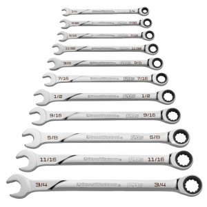 11 Piece 120XP™ Universal Spline XL Ratcheting Combination SAE Wrench Set