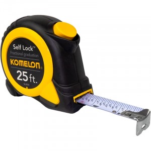 25' x 1" Komelon® Self Lock™ Tape Measure - Fractional