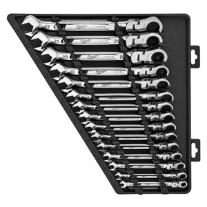MILWAUKEE 48-22-9513 15pc Metric Flex Head Ratcheting Combination Wrench