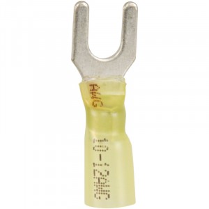 1/4 SPADE HEAT SHRINK YELLOW
