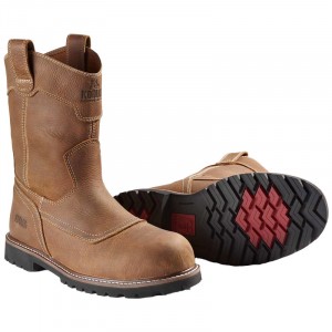 McKinney Pull-On Work Boot, Composite Toe, Brown, Men's Size 9.5