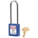 Safety Lockout Padlock, 3" Shackle, Blue, Keyed Alike