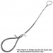 WIRE ROPE SLING 7/8" X 10' 1-PART STD 14" EYES