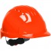 JSP® Vented Hard Hat, Wheel Ratchet Suspension, Orange