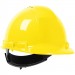 241 Vented Hard Hat, 4-Point Wheel Ratchet Suspension, Yellow