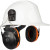 Ear Muff, Front Brim Cap Mount, For Universal Hard Hat Slots, Hi-Vis Orange - NRR 24