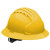 JSP® Non-Vented Full Brim Wheel Ratchet Hard Hat, Yellow