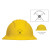 JSP® Pre-Assembled Full Brim Wheel Ratchet Hard Hat, Yellow w/ FIE Logo