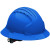 JSP® Non-Vented Full Brim Wheel Ratchet Hard Hat, Blue