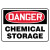 7" x 10" Danger Chemical Storage Sign