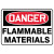 7" x 10" Danger Flammable Materials Sign