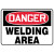7" x 10" Danger Welding Area Sign